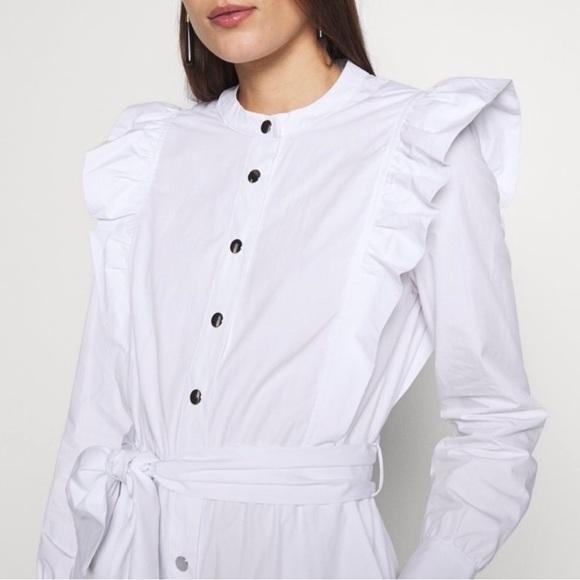 CUSTOMMADE White Ruffle Long
Sleeve Jumpsuit NWT - Picture 11 of 12